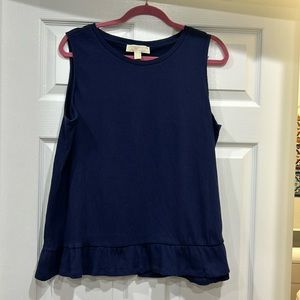 Michael Kors Navy Sleeveless Blouse